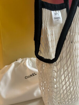 New Chanel  5 Limited Edition 100th Anniversary Mesh Crocket Bag / Beach Bag 