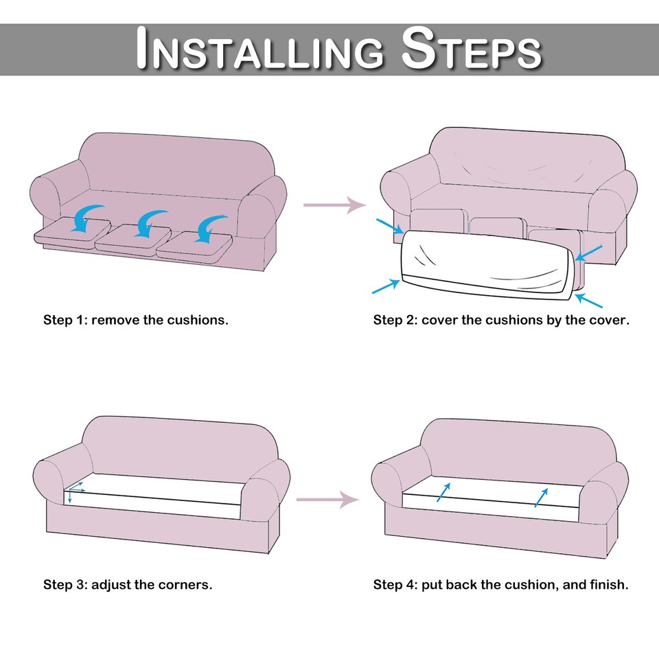 1/2/3 Seater Sofa Seat Cushion Cover Velvet Stretch Slipcover Couch