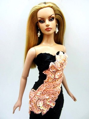 Peach Sequin Evening Dress Outfit Gown Tyler Sydney Brenda Gene Alex Tonner Deva