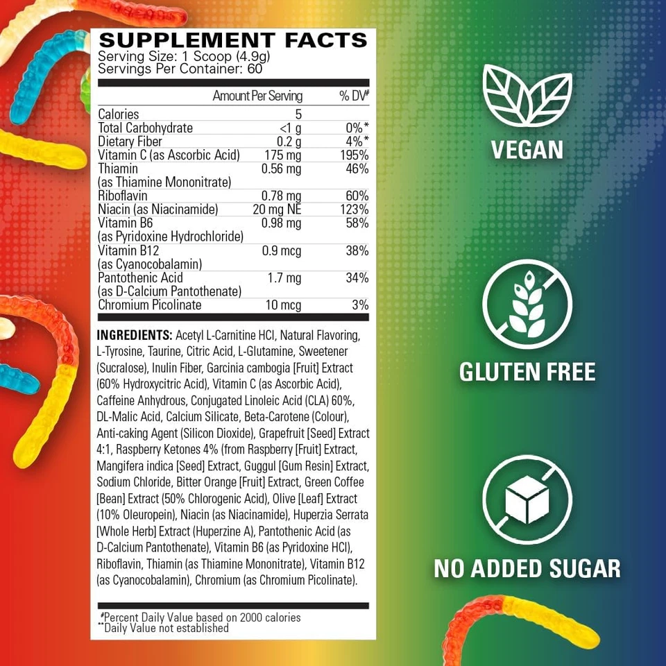 Polvo Pre Entrenamiento Oxyshred - Serpiente Gomosa  Foto 3 de 4