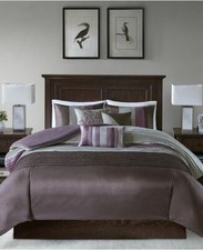 Madison Park Amherst Colorblock Pintuck 6-Pc. Duvet Cover Set - FULL / QUEEN