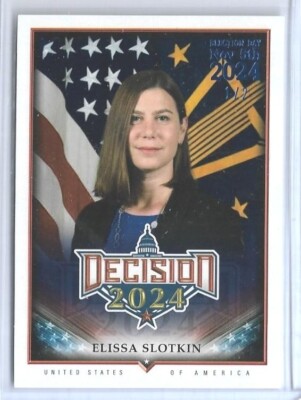 RARE 2024 DECISION ~ ELISSA SLOTKIN BLUE ''ELECTION DAY'' CARD #196 ~ 1/2 MICHIGAN