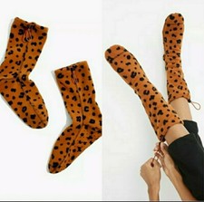 NWT Madewell Leopard Cheetah Slipper Socks L-XL