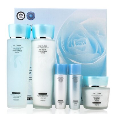 3w Clinic Excellent White Skin care Set Anti-Aging Whitening Moist K-Beauty