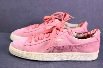 Puma Sneaker Basket Suede x Careaux Damen Gr. 38,5 rosa creme Leder CH1-602