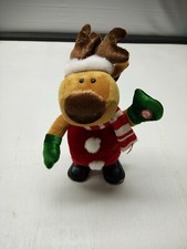 Rare Dan Dee Collectible Singing Animated Plush Reindeer Jingle Bells Tested Wor