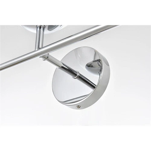 Living District Genesis 3-Light Iron & Glass Bath Sconce in Chrome/Clear - Picture 6 of 6
