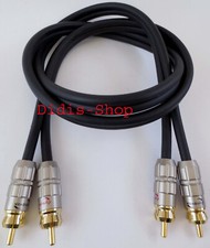 Cinch Audio Kabel HighEnd 2m 99,99% Kupfer RCA Cinchkabel schwarz