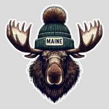 Maine sticker vinyl decal pride animal moose novelty state laptop mug