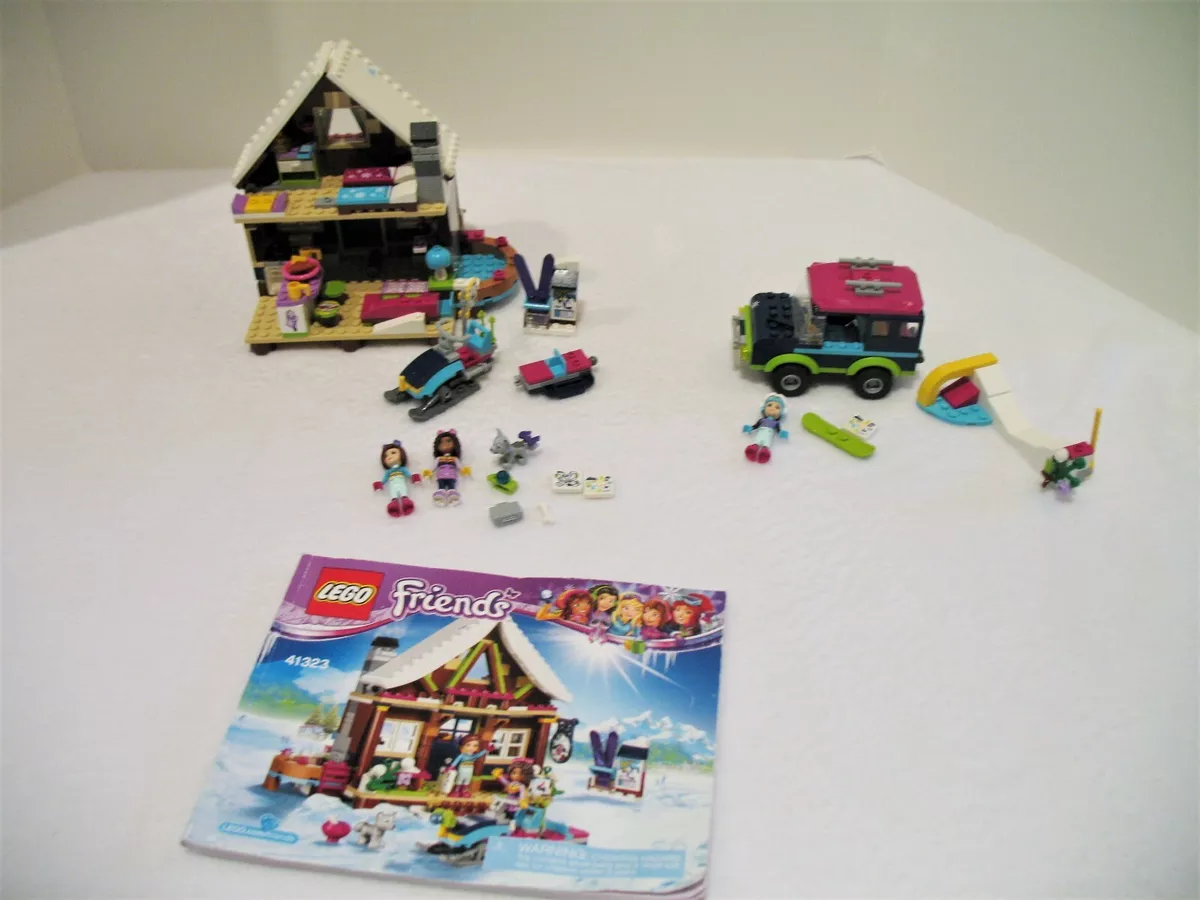 Lego Friends Lot Snow Resort Chalet Snow Resort Off Roader 41323 41321