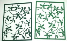 5 HOLLY cardstock paper die cut embellishments scrapbook / card making
