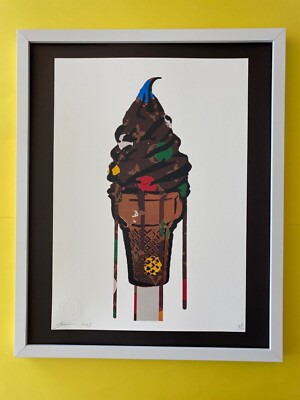 #ad #ad DEATH NYC Hand Signed LARGE Print Framed 16x20in COA ICE CREAM CONE LOUIS VUIT amp; $275.00