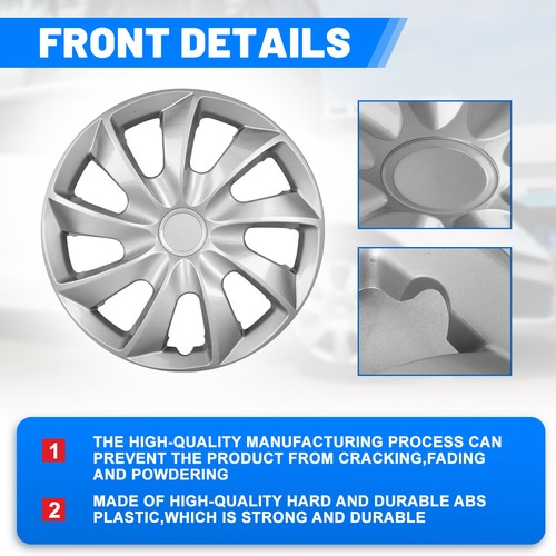 13" 14" 15" 16" 17" Set of 4  Wheel Covers Snap On Full Hub Caps Tire+Steel Rim  - Picture 22 of 126