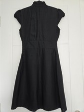 Ted Baker black silk shirt dress size 0/uk 6