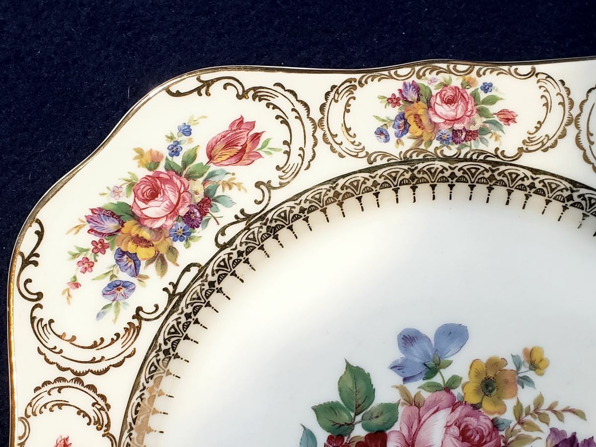 Rare Vintage Continental Ivory Bavaria 18 Flowered 8