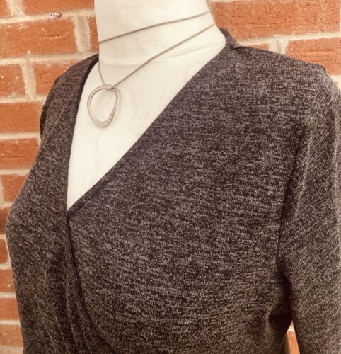 NEW LOOK Size 16 Grey Dress Button Stretchy Evening Autumn Summer Excellent S8 - Picture 4 of 6
