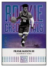 2017-18 Panini Status #28 Frank Mason Rookie Credentials Purple #/149 RC