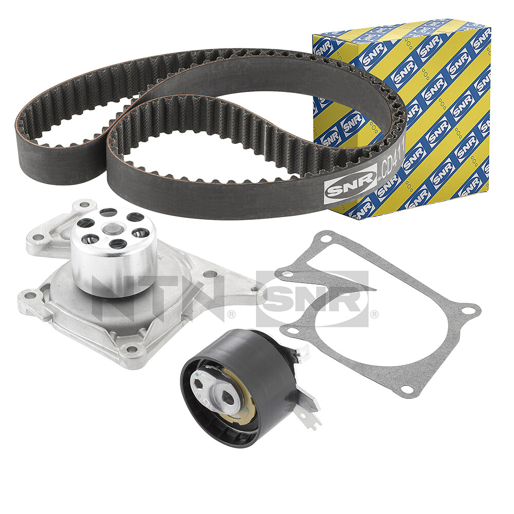 Pompe à eau et kit distribution SNR KDP455.640 d'une fiabilité absolue pour route
