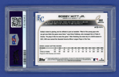 BOBBY WITT JR. 2022 Topps Complete Set #660 582 MONTGOMERY BOBBY WITT JR. 2022 Topps Complete Set #660 582 MONTGOMERY