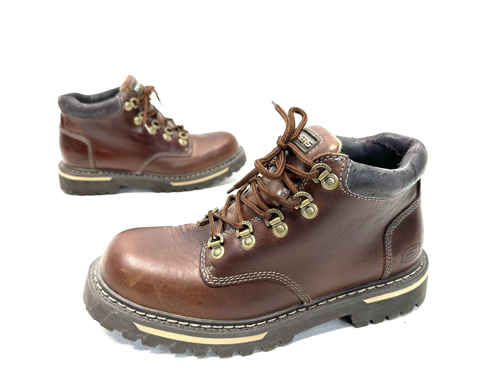 Skechers Boots Womens 10 Laramie 2 Brown Hiking Engineer Boots Y2K Chunky  Lug | eBay