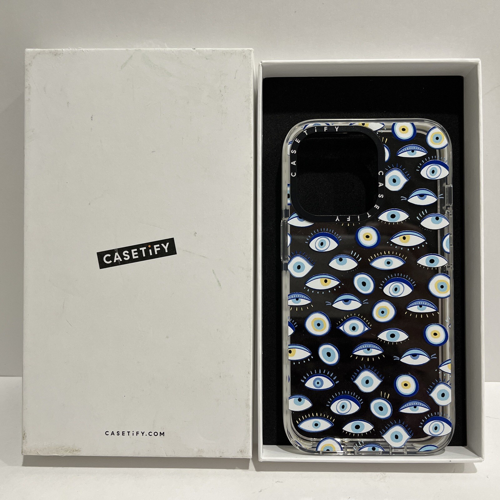 Casetify Impact iPhone 13 Pro Case Blue All Seeing Eye Summer Clear Frost New-image
