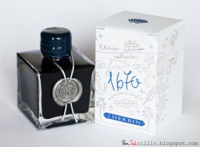 Jacques Herbin 1670 Anniversary Ink - 50ml bottle - Bleu Ocean