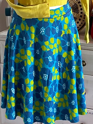 Jumper Fabriken  Kleid Dress Flowers Serena Blue  size: L Neu