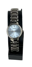 Carriage By Timex Women's Watch Silver Tone Blue Dial Bracelet Band -New Battery