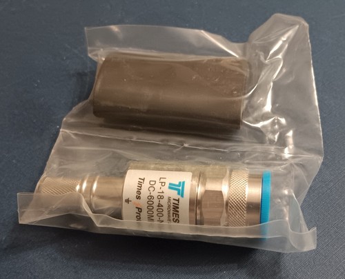 Times Microwave LP-18-400-NM-X LMR-400 lightning arrestor N(M) connector N/R - Zdjęcie 2 z 4