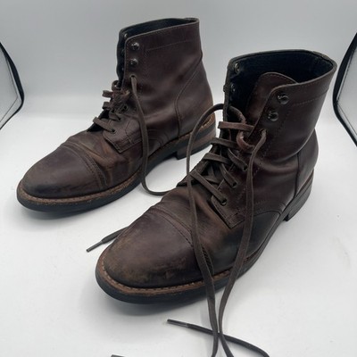 Thursday Boot Co Captain Boot Men s 10 Cap Toe Lace Up Brown Leather Everyday VG