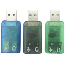 AJDPOI USB Audio Adapter 3.5mm Headphone and Microphone Black, Bule, Green