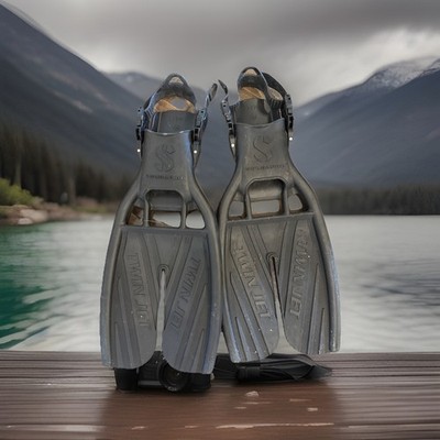 ScubaPro Twin Jet Sz Small Diving Fins Professional Diving Equipment w/box #278