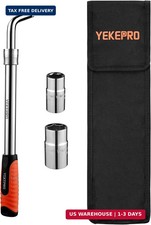 Extendable Lug Wrench with Flip Sockets, 4PCS Tire Tool Kit