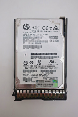 HP 1.2TB 2.5 inch SFF SAS 6Gb 10K RPM 512n ENT HHD  697574-B21 718292-001