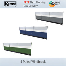 Kampa Four Poled Fog/Midnight/Fern Windbreak 1.4M 2022 Camping Caravan Motorhome