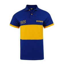 BNWT 100% COTTON BOCA JUNIORS UNIQUE RETRO VINTAGE HOMAGE POLO SHIRT ADULT SMALL