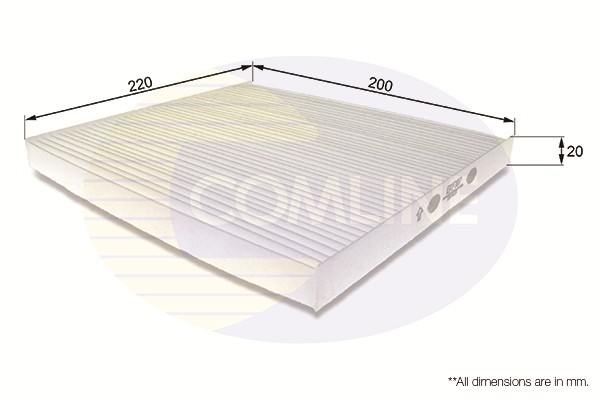COMLINE EKF187 Filter, cabin air for TOYOTA
