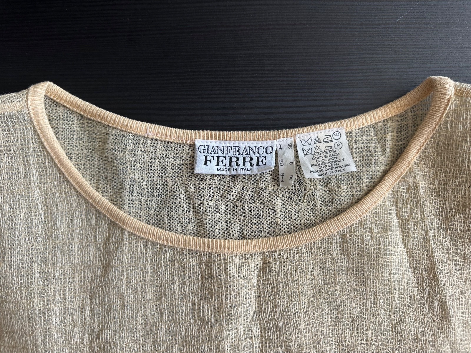 Gianfranco Ferré Late 1980s Open Knit Raffia-Effect Top Skirt Set IT 38 image 5