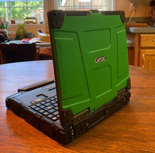 Green Getac Toughbook Laptop Win 11 i5 2.6ghz 8gb 250gb Dual Battery Touch