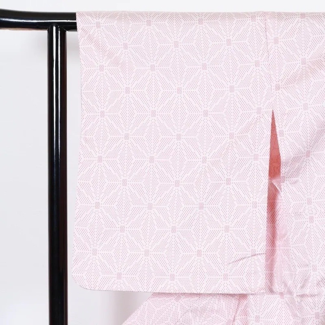 Off-White Hemp Leaf Pattern Silk Wool Kimono Size… - image 3