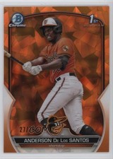 2023 Bowman Chrome Sapphire Edition Orange 27/75 Anderson De Los Santos 0i7e