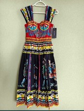 auth DOLCE & GABBANA black cotton 2021 CARRETTO POPLIN Dress 38XS