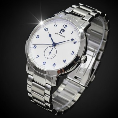 Pierre Cardin Armbanduhr PC106741S08 - Swiss Made - Herrenuhr - Silber/Weiß  TOP