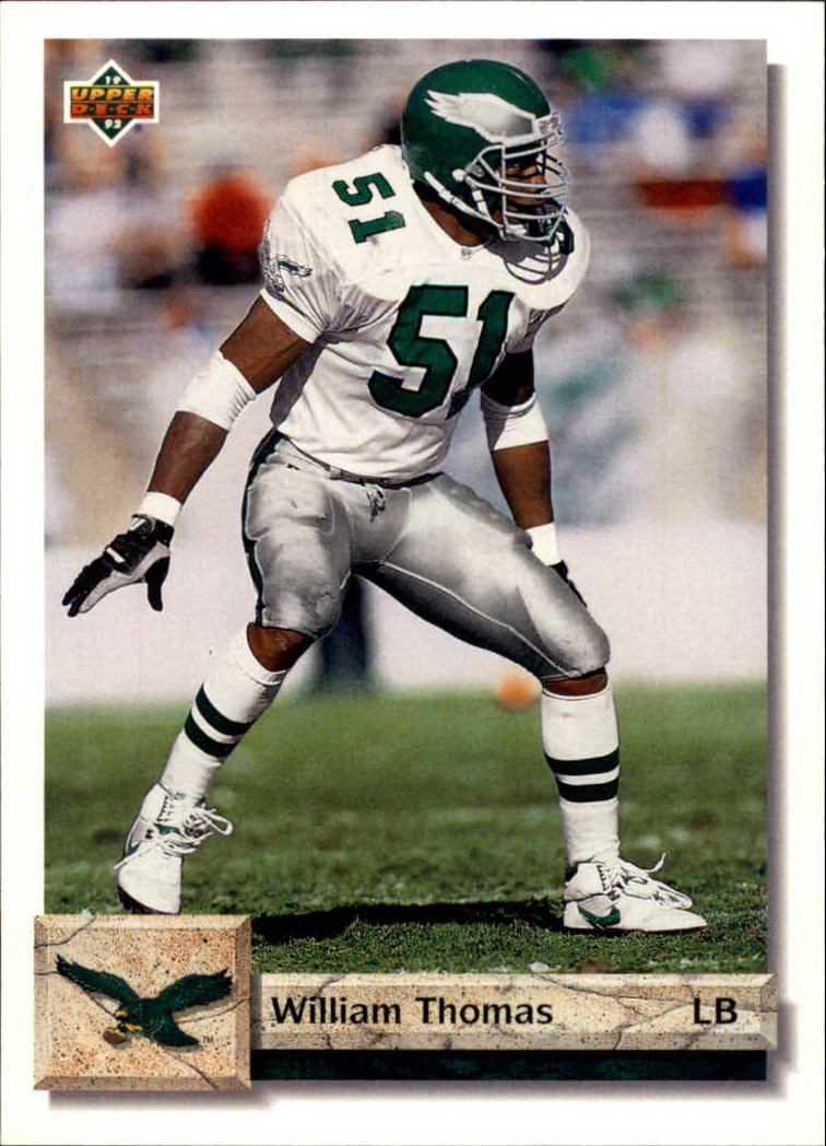 1992 Upper Deck Football Card #263 William Thomas
