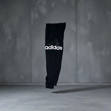 Adidas Women s Size Small Black Track Pants Cuffed Ankles, Elastic Waist, Logo
