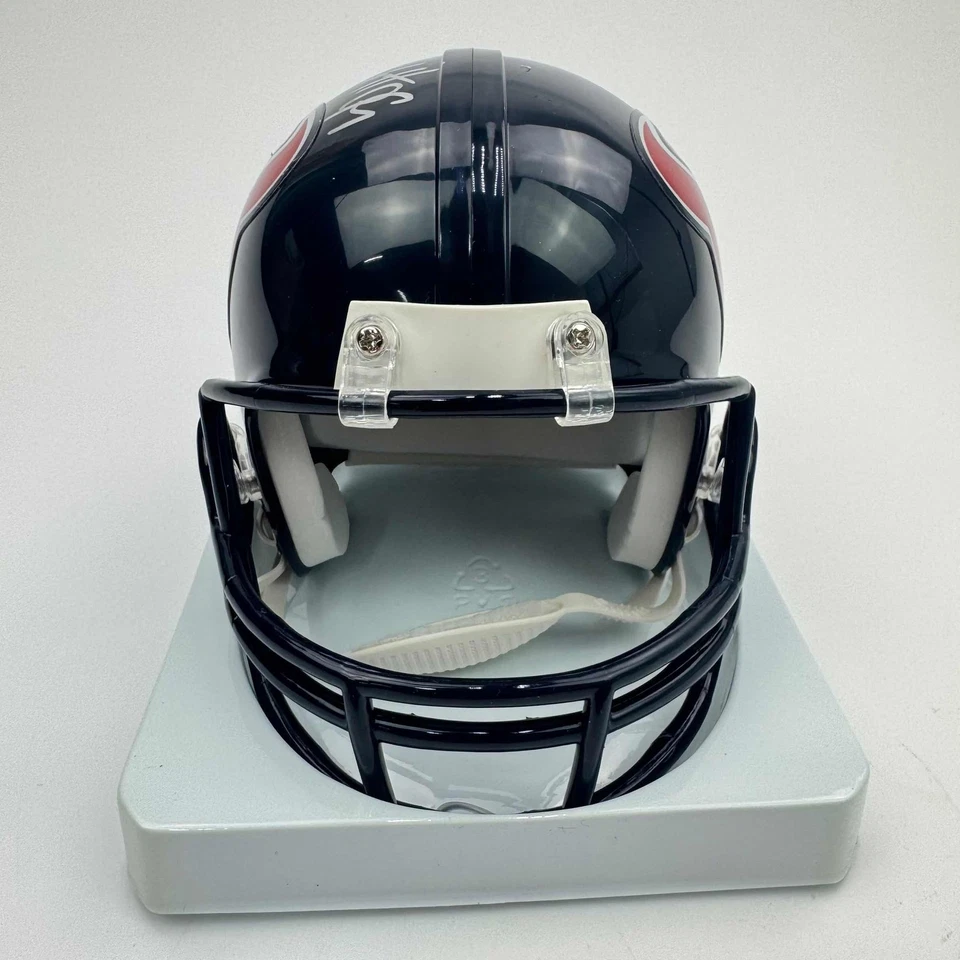 Autographed/Signed J.J JJ Watt Houston Texans Mini Football Helmet JSA COA - Image 2 of 4