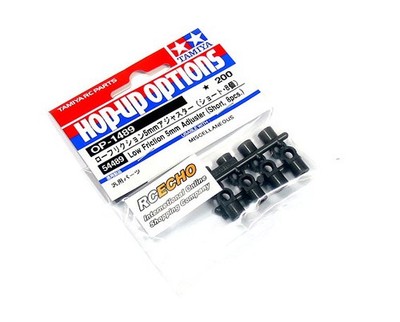 TAMIYA 54489 Hop-Up Options Low Friction 5mm Adjuster (Short, 8pcs) OP-1489