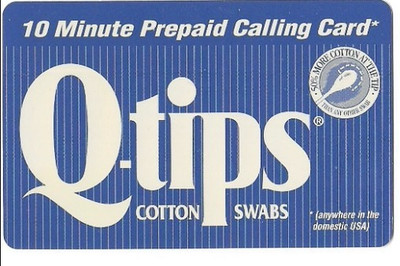 Q-Tips Cotton Swabs Calling Card Phone Card THE CARD IS EXPIRED