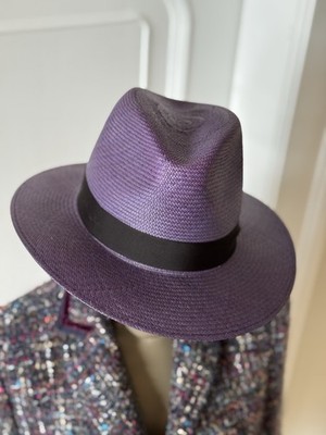 Rag&Bone Panama Hut aus Stroh mit Ripsbandbesatz M, Neu, Ungetragen mit Etikett