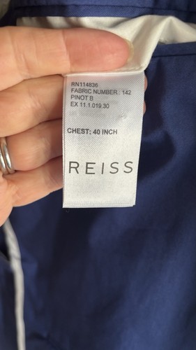 Reiss Royal Blue Cotton Blazer 40 Chest - Bild 3 von 5